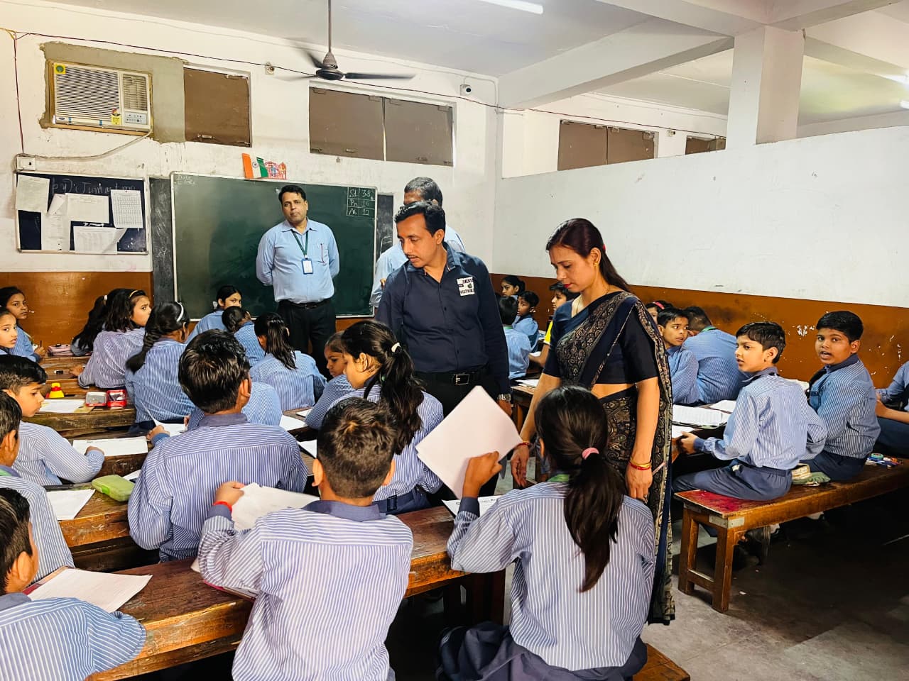 Students learning in the classroom